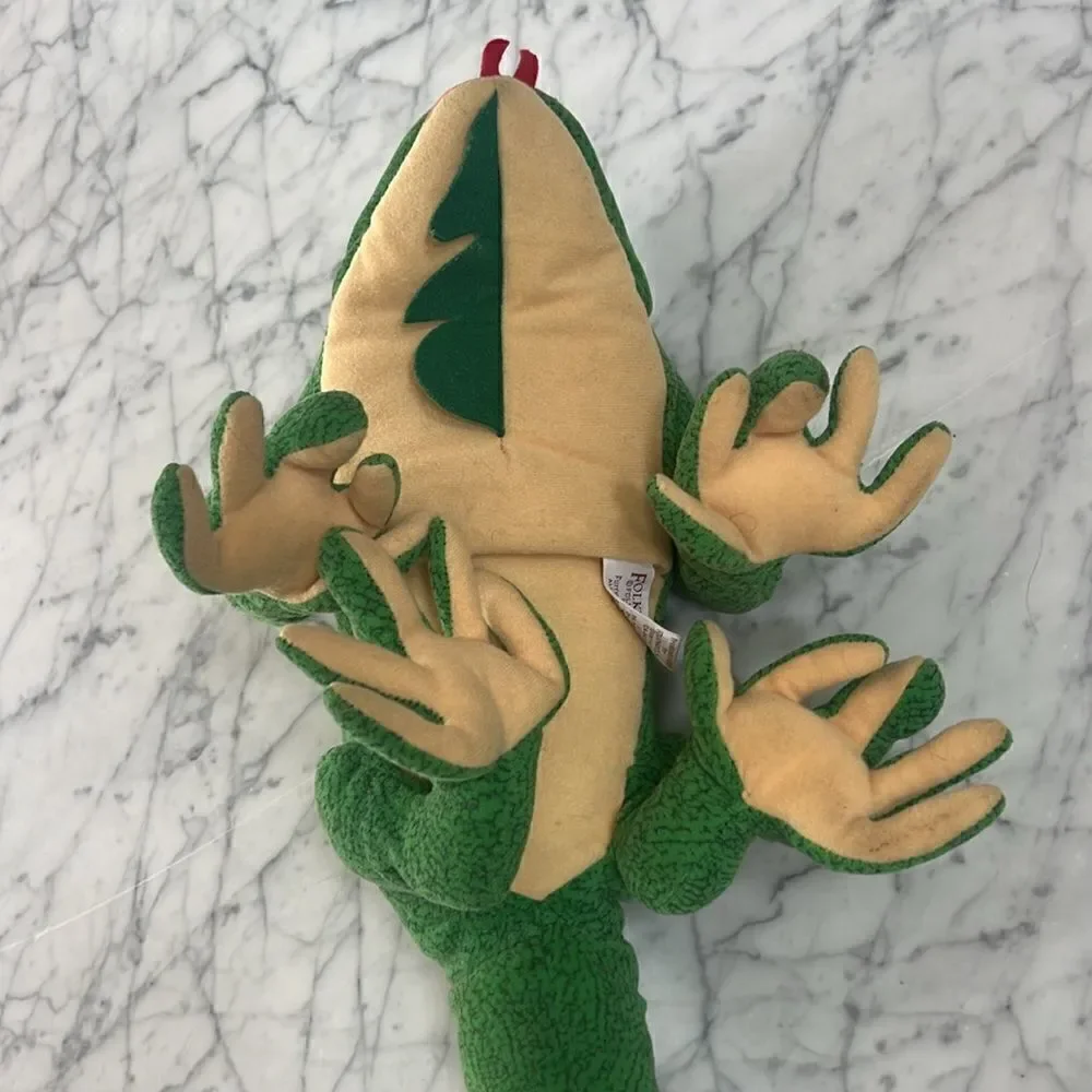 Folkmanis Furry Folk Lizard Iguana Hand Puppet Folktails Gecko Full Body